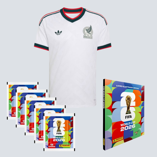 Combo Premium Selección Mexicana – Jersey Oficial + Álbum Oficial + 5 Sobres de Estampas 🇲🇽